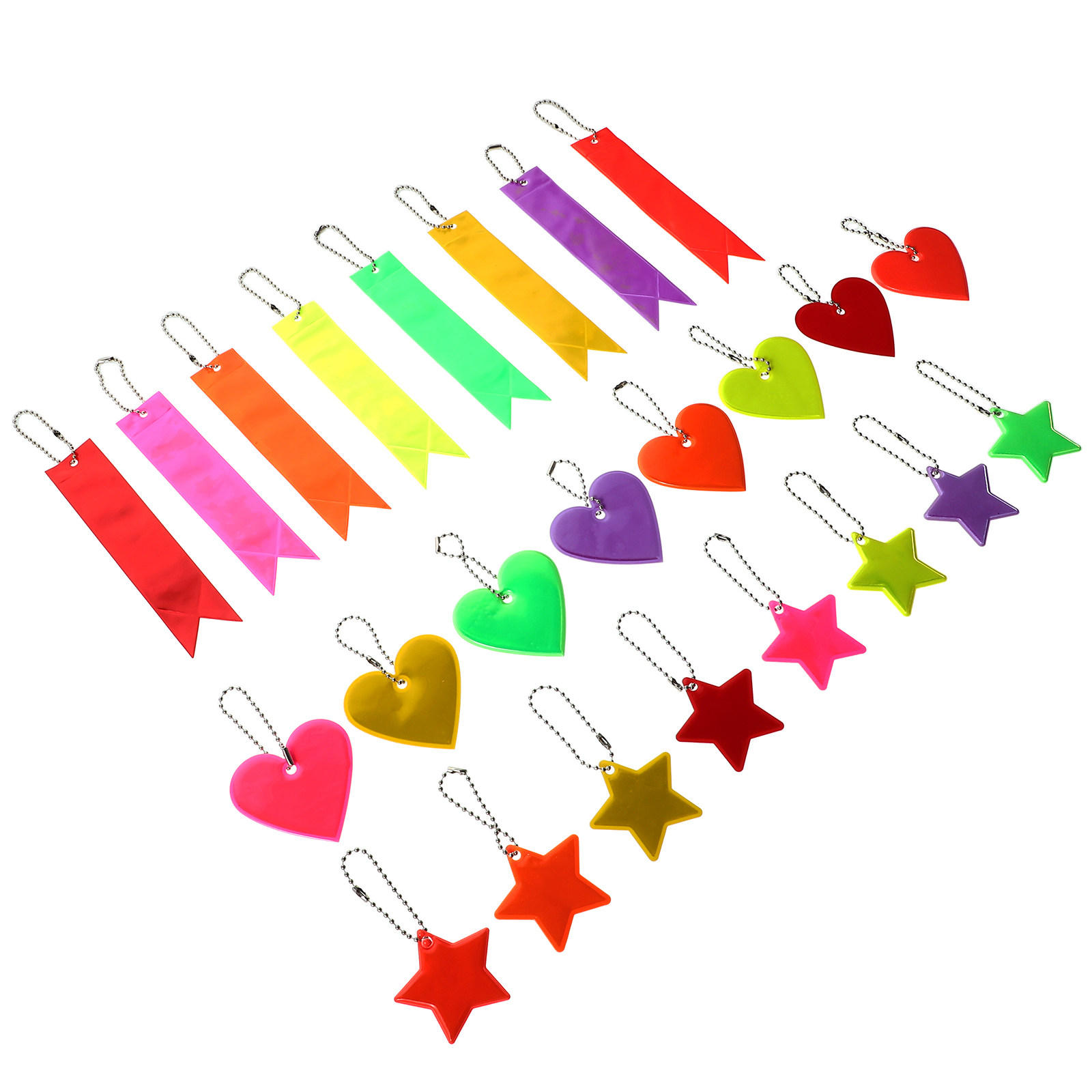 Cycling Low Gear - 24Pcs Reflective Backpack Tags Safety Pendant