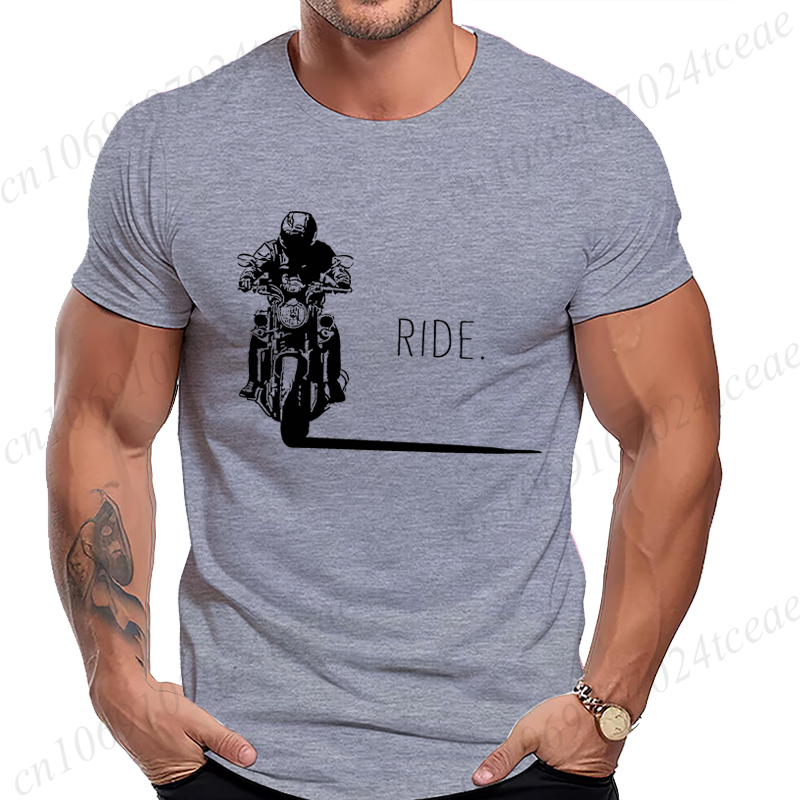Vintage Cycling Gear - Men's Casual Motorcycle Graphic T-Shirts Man