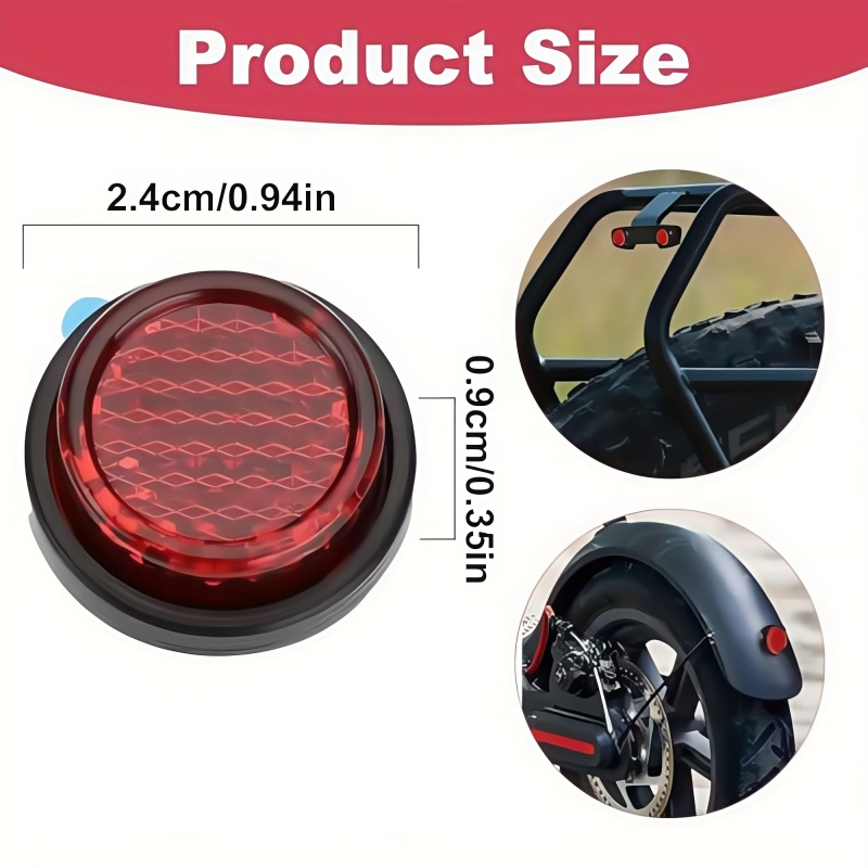 Vintage Cycling Gear - 6PC Set Vintage Red Self-Adhesive Circular