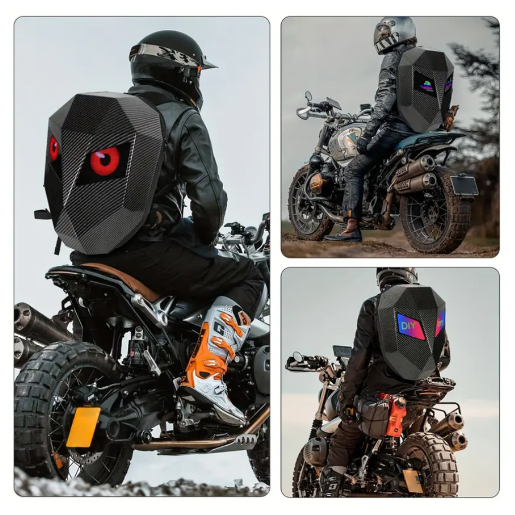 Cycling Backpack - LED Backpack For Man PVC Hard