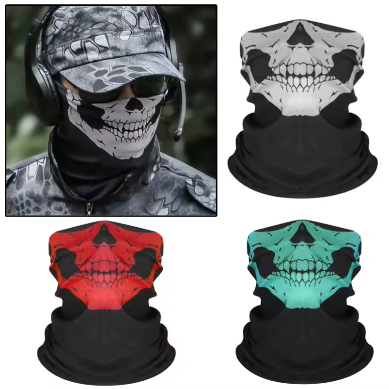 Skull Men Balaclava Ski Mask C - Cycling Gear And Accessories incelemesi ve fiyatı