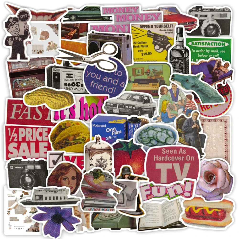 50pcs Vintage Graffiti Sticker - Vintage Cycling Gear incelemesi ve fiyatı
