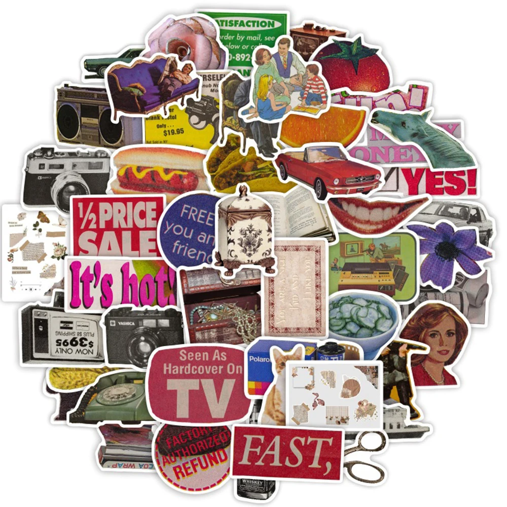 50pcs Vintage Graffiti Sticker - Vintage Cycling Gear incelemesi ve fiyatı