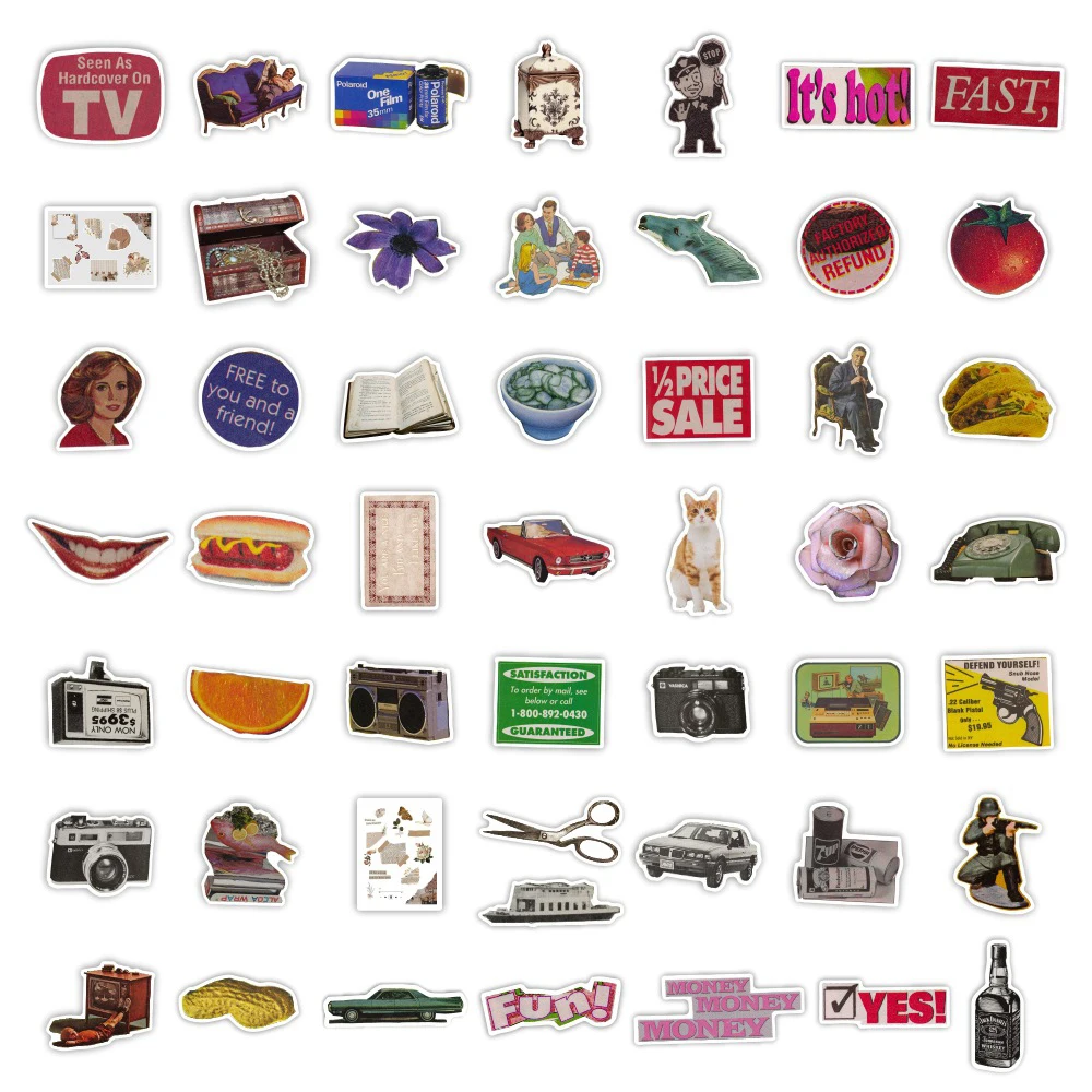 50pcs Vintage Graffiti Sticker - Vintage Cycling Gear incelemesi ve fiyatı