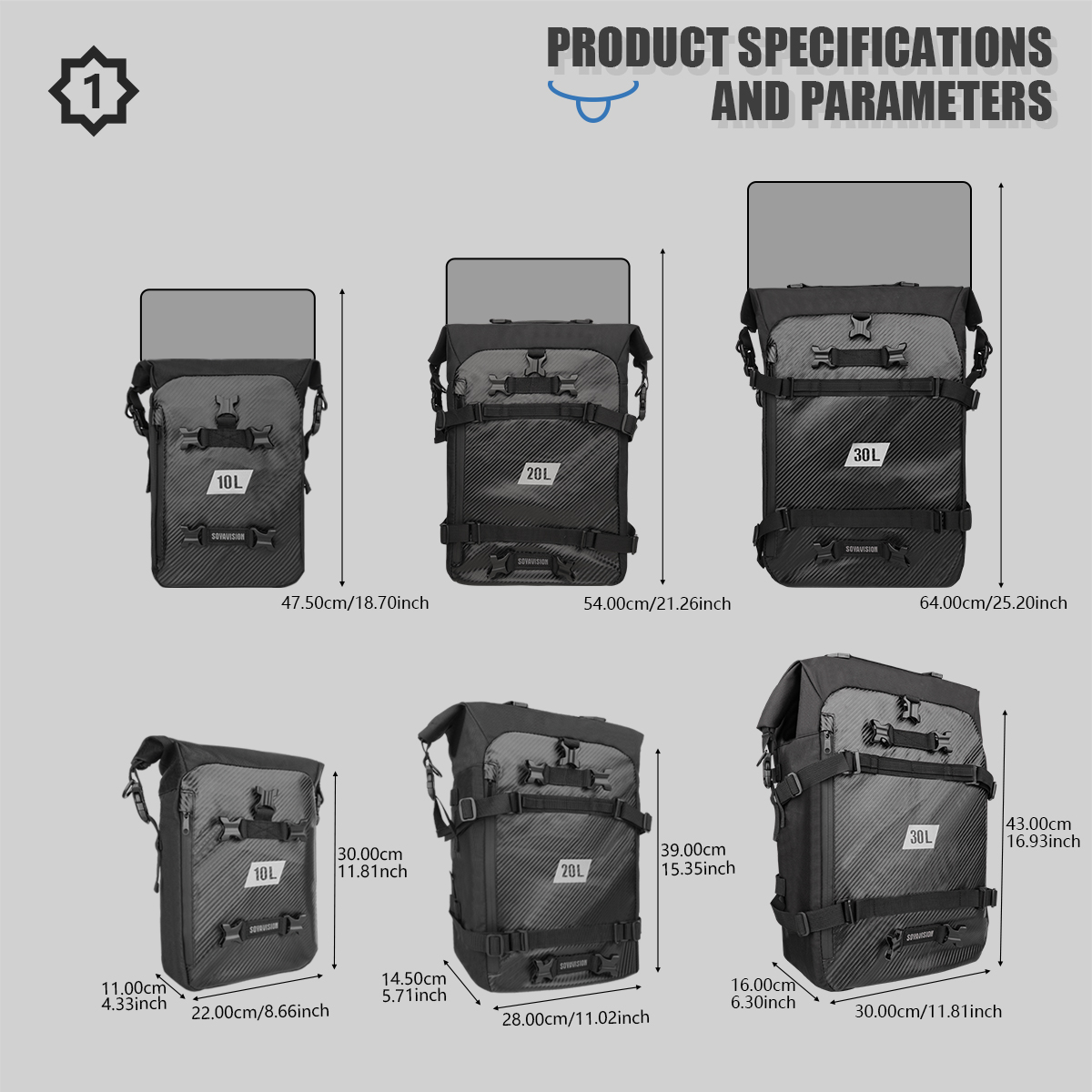 Waterproof Crash Bars Bag Moto - Cycling Backpack incelemesi ve fiyatı